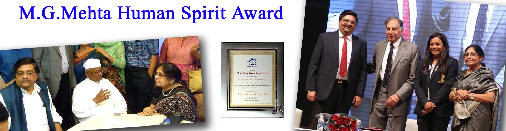 M.G. Mehta Human Spirit Award - Ratna Nidhi Charitable Trust